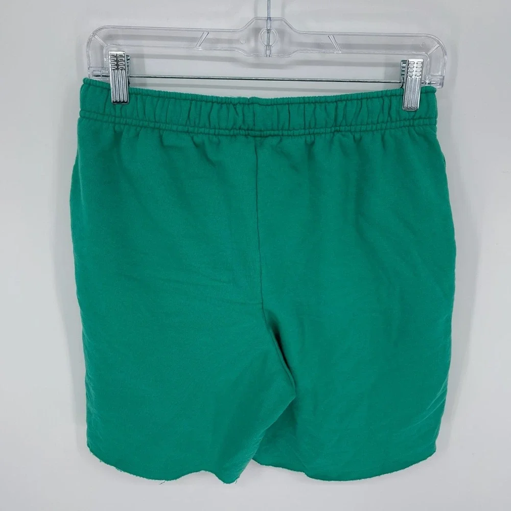 Champion Women's Green Fleece Raw‎ Hem Sweat Shorts Size Small